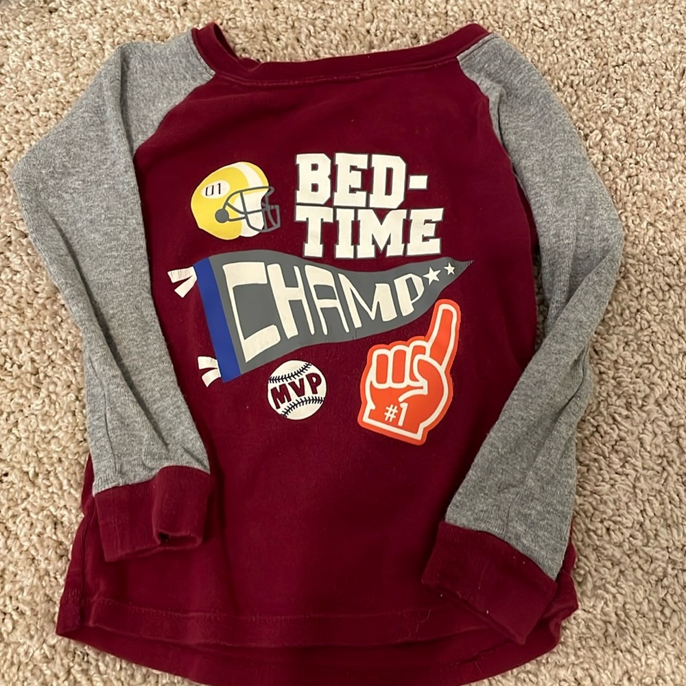 3T bedtime champ pajama shirt